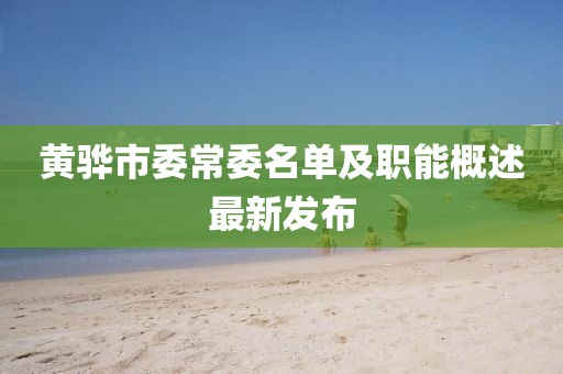 黃驊市委常委名單及職能概述最新發(fā)布