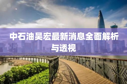 中石油吳宏最新消息全面解析與透視