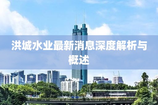 洪城水業(yè)最新消息深度解析與概述