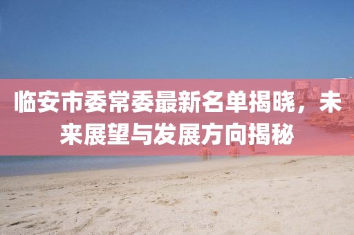 臨安市委常委最新名單揭曉，未來展望與發(fā)展方向揭秘