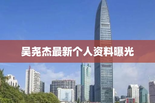 吳堯杰最新個人資料曝光