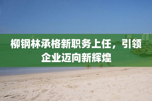 柳鋼林承格新職務上任，引領(lǐng)企業(yè)邁向新輝煌