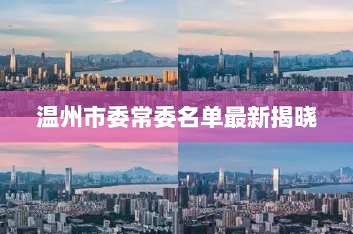 溫州市委常委名單最新揭曉