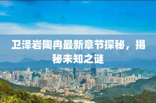 衛(wèi)澤巖陶冉最新章節(jié)探秘，揭秘未知之謎